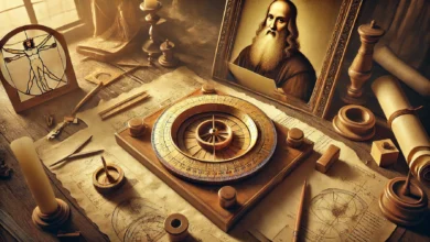 Bussola to Measure Angles Within a Circle by Leonardo da Vinci